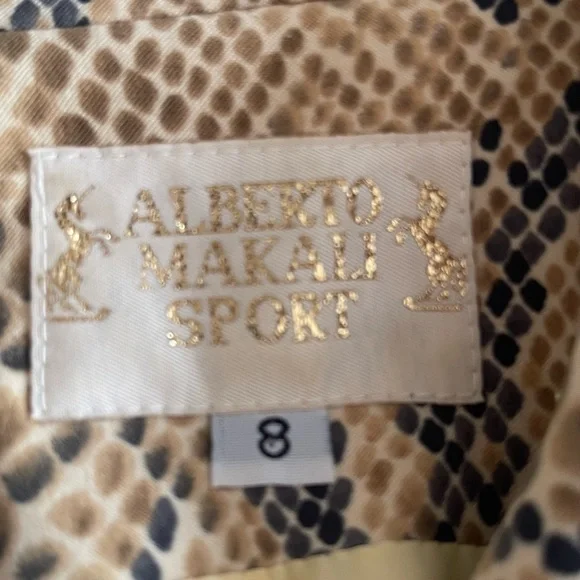 Alberto Makali - Snake-Print Tailored Blazer  and Skirt Set in Size 8 - Picture 11 of 16